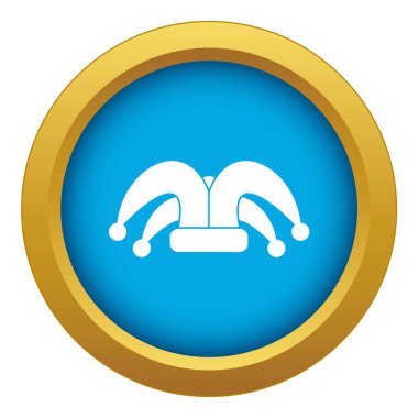 Palyaço şapkası simgesi mavi vektörü izole edildi