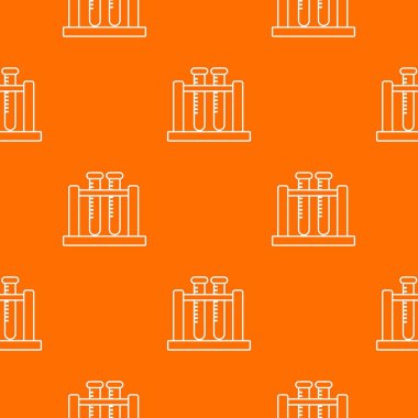 Tıbbi test tüpleri desen turuncu vektörü