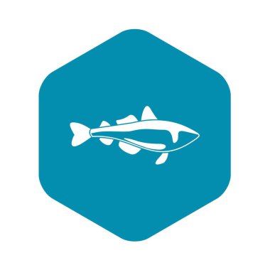 Deniz balığı simgesi, basit stil