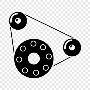 Motor simgesi, basit siyah stil