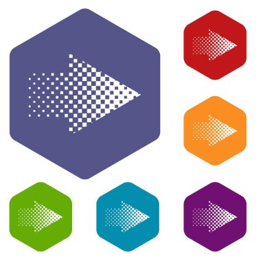 Yarı ton rigth ok simgesi, basit tarzı