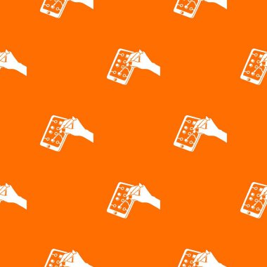 Akıllı telefon şablon taşıyıcı turuncuyu onar