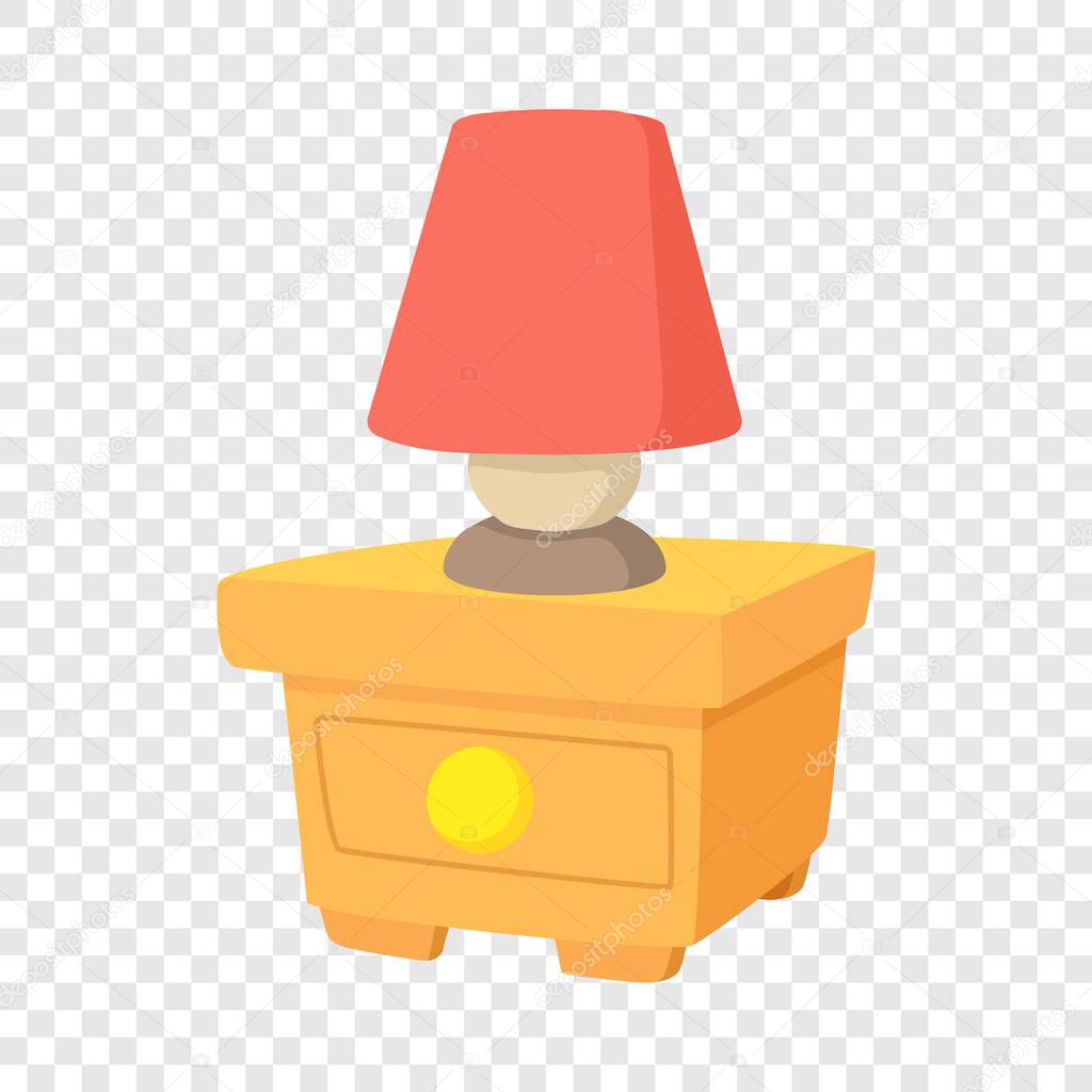 Night lamp icon, cartoon style