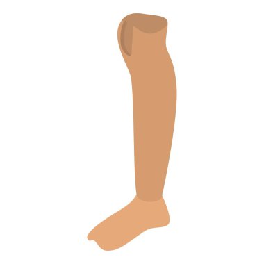 Yapay plastik bacak simgesi, izometrik biçim