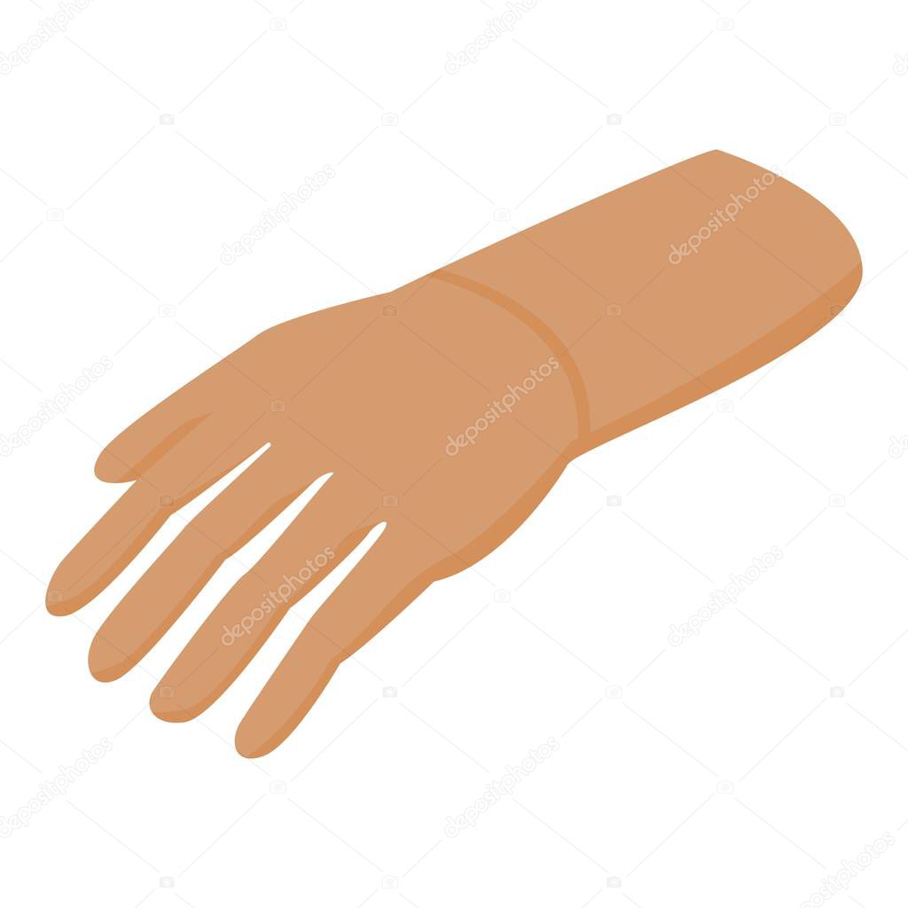 Human cyborg hand icon, isometric style