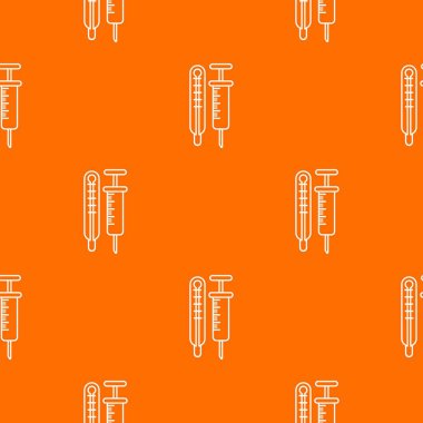 Termometre şırınga deseni turuncu