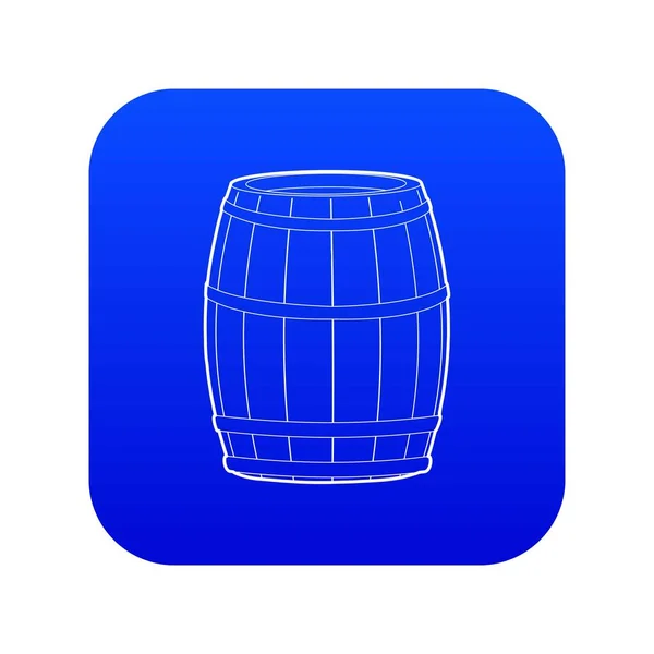 Vettore blu icona botte vino — Vettoriale Stock