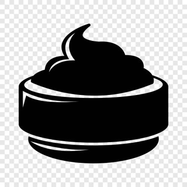 Dondurma simgesi, basit siyah stil