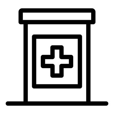 Pills kavanoz simgesi, anahat tarzı