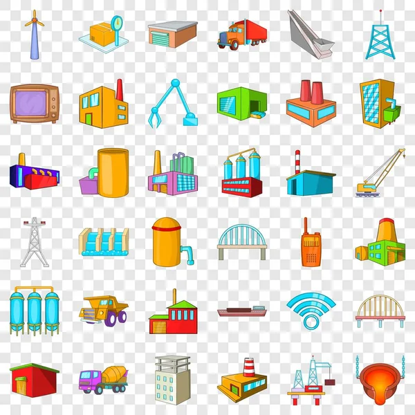 House pipe icons set, cartoon style — Stock Vector