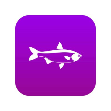 Balık simgesi dijital mor