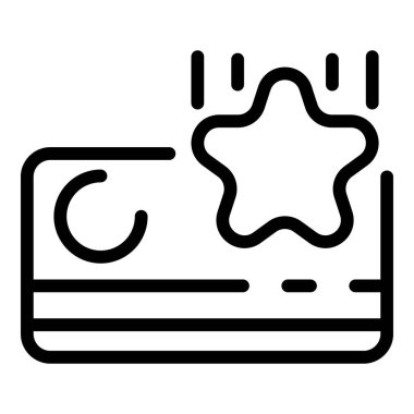 Sadakat kartı simgesi kazan, taslak biçimi