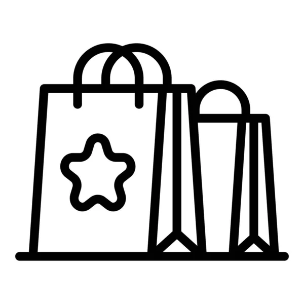 Ícone de saco de loja de bônus, estilo esboço — Vetor de Stock