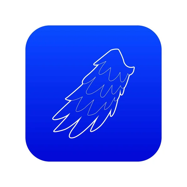 Icono del ala angelical vector azul — Vector de stock