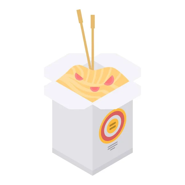 Noodle boks ikon, isometrisk stil – Stock-vektor