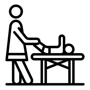 Anne bebek giysisi ikonu, taslak tarzı