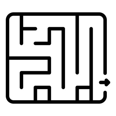 Arama odası labirent simgesi, özet biçimi