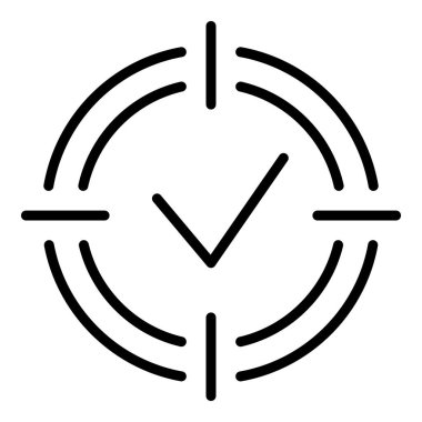 Hedefe ulaşılmış simge, özet biçimi