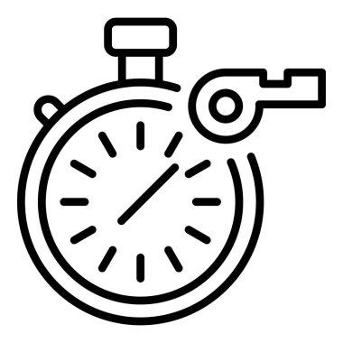 Kronometre ve ıslık simgesi, özet biçimi