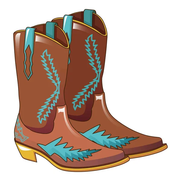 Ícone de botas de vaqueiro, estilo cartoon —  Vetores de Stock