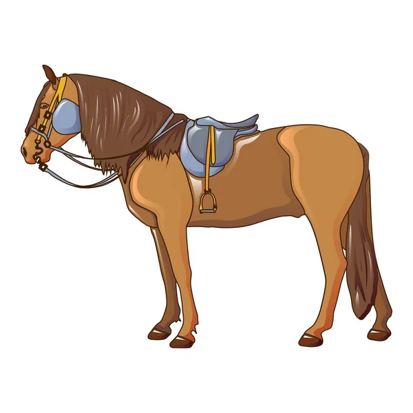 Icono de caballo vaquero, estilo de dibujos animados — Vector de stock