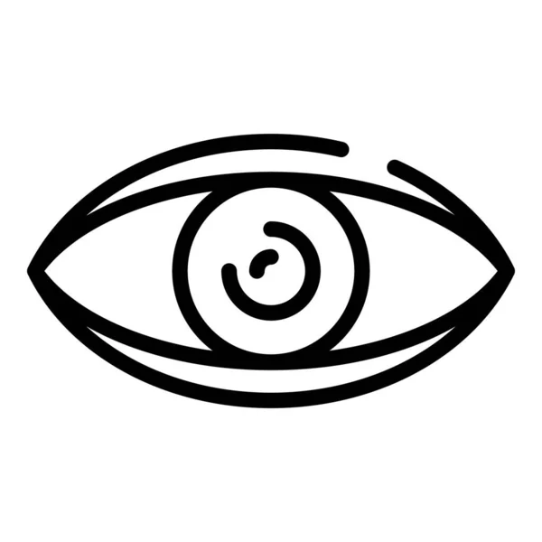 Menselijk oog icoon, omtrek stijl — Stockvector