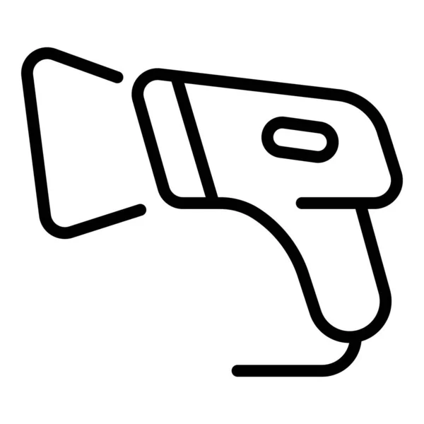 Icona dello scanner di codici a barre del magazzino, stile contorno — Vettoriale Stock