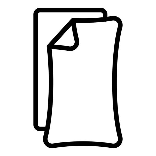 Cama com um ícone cobertor, estilo esboço —  Vetores de Stock