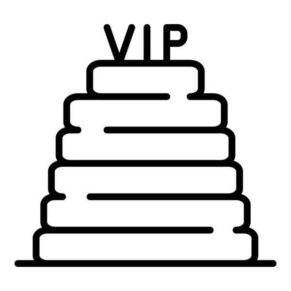 Vipステップアイコン、アウトラインスタイル — ストックベクタ