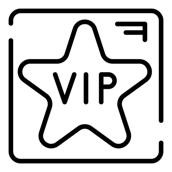 VIP star icon, outline style — Stock Vector