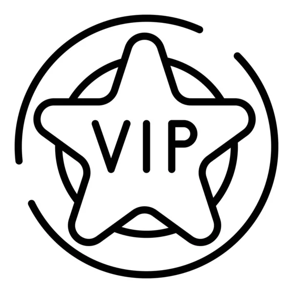 Vip star icon, outline style — стоковый вектор