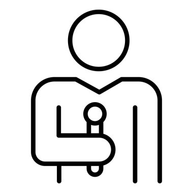 Mikrofon simgesi olan adam, taslak biçimi