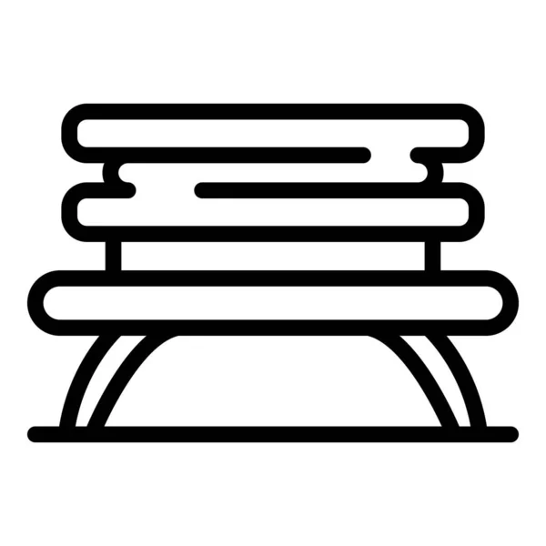 Modern bänk ikon, kontur stil — Stock vektor