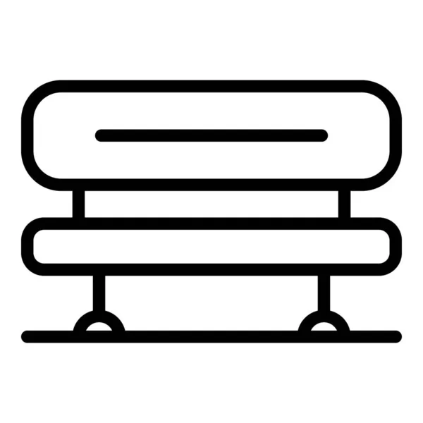 Venkovní lavice ikona, obrys styl — Stockový vektor