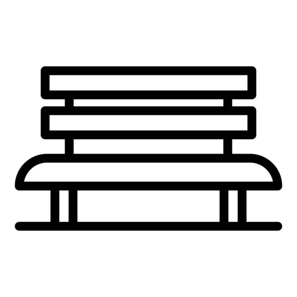 Значок большого скамейки, стиль контура — стоковый вектор