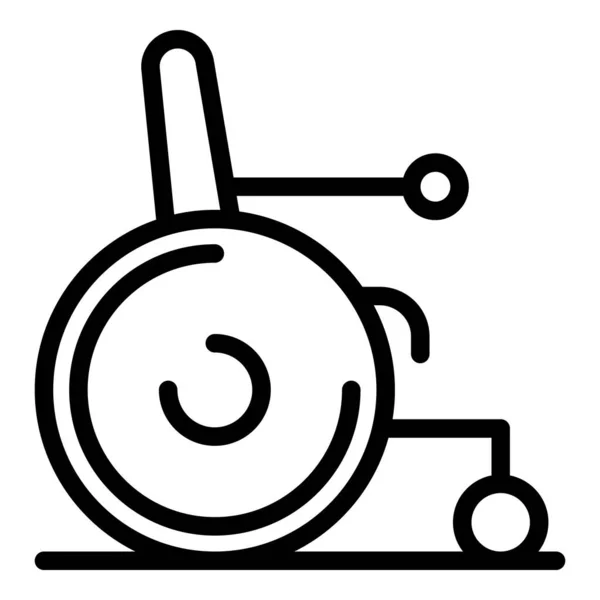 Rullstol för militär ikon, skissera stil — Stock vektor