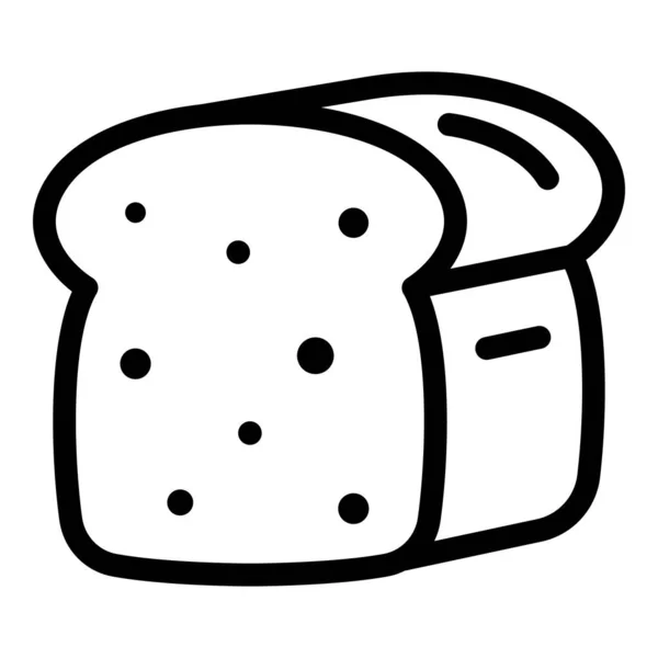 신선한 빵 아이콘, 윤곽선 스타일 — 스톡 벡터