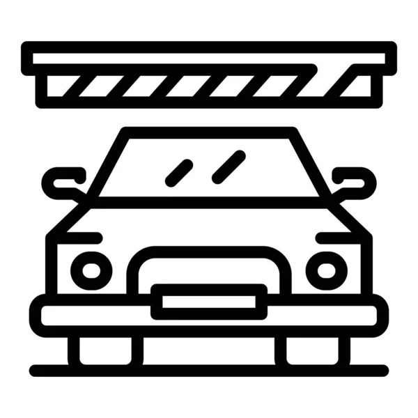 Ícone de estacionamento do carro do shopping, estilo esboço —  Vetores de Stock