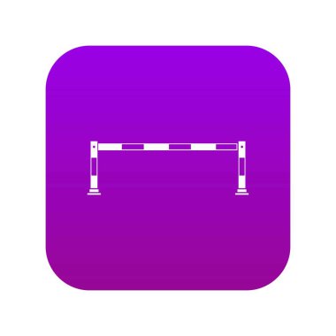 Trafik engeli simgesi dijital mor