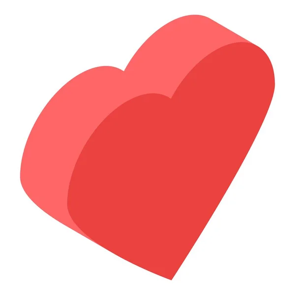 Love red heart icon, isometric style — ストックベクタ