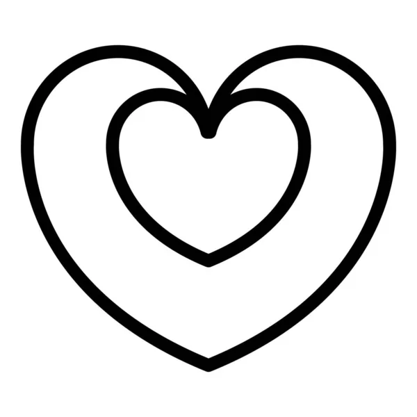 Bonus hjärta ikon, kontur stil — Stock vektor