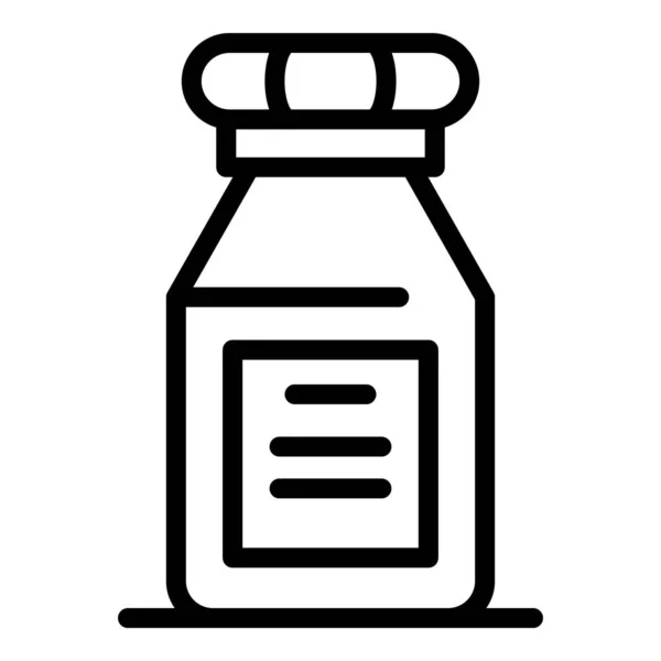 Chemische stof fles pictogram, omtrek stijl — Stockvector