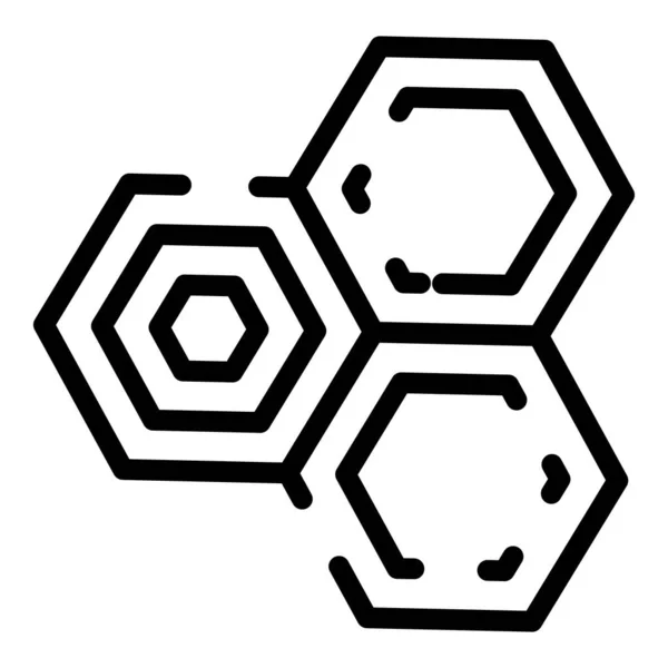 화학 세포 아이콘, 골자 스타일 — 스톡 벡터