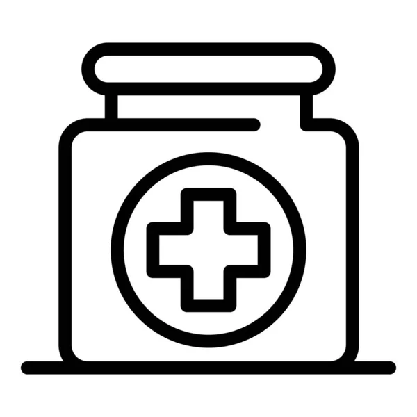 Icono de botella médica, estilo de esquema — Archivo Imágenes Vectoriales