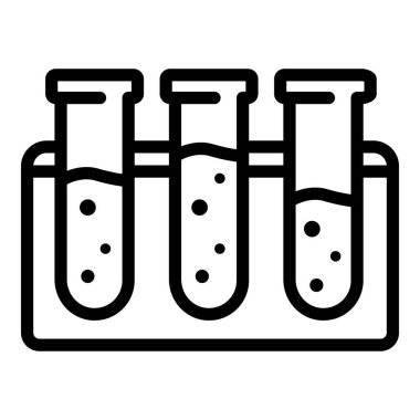 Test tüpü standı simgesi, anahat stili