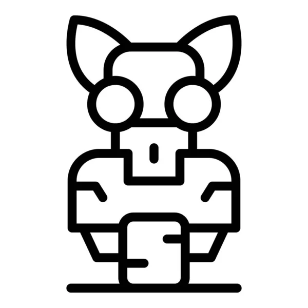 Kedi robot simgesi, özet biçimi — Stok Vektör