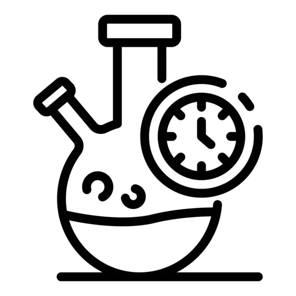 Boiled chemical pot icon, outline style — 스톡 벡터
