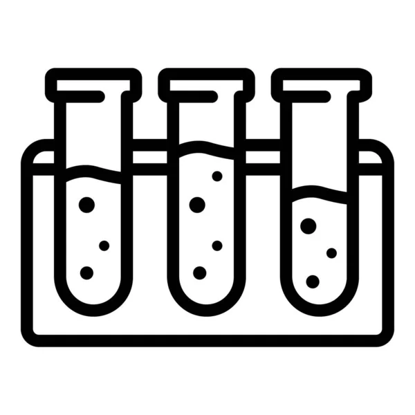 Test tube stand icon, outline style — Stock Vector