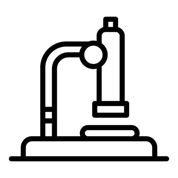 Medicine microscope icon, outline style — ストックベクタ