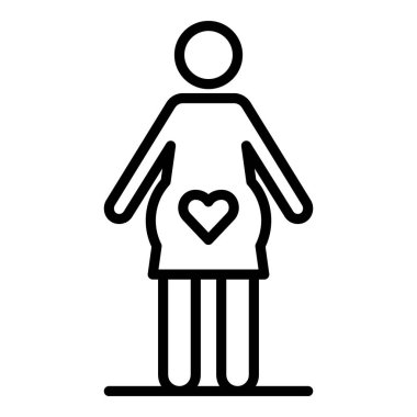 Ön simgede hamile kadın, taslak biçimi